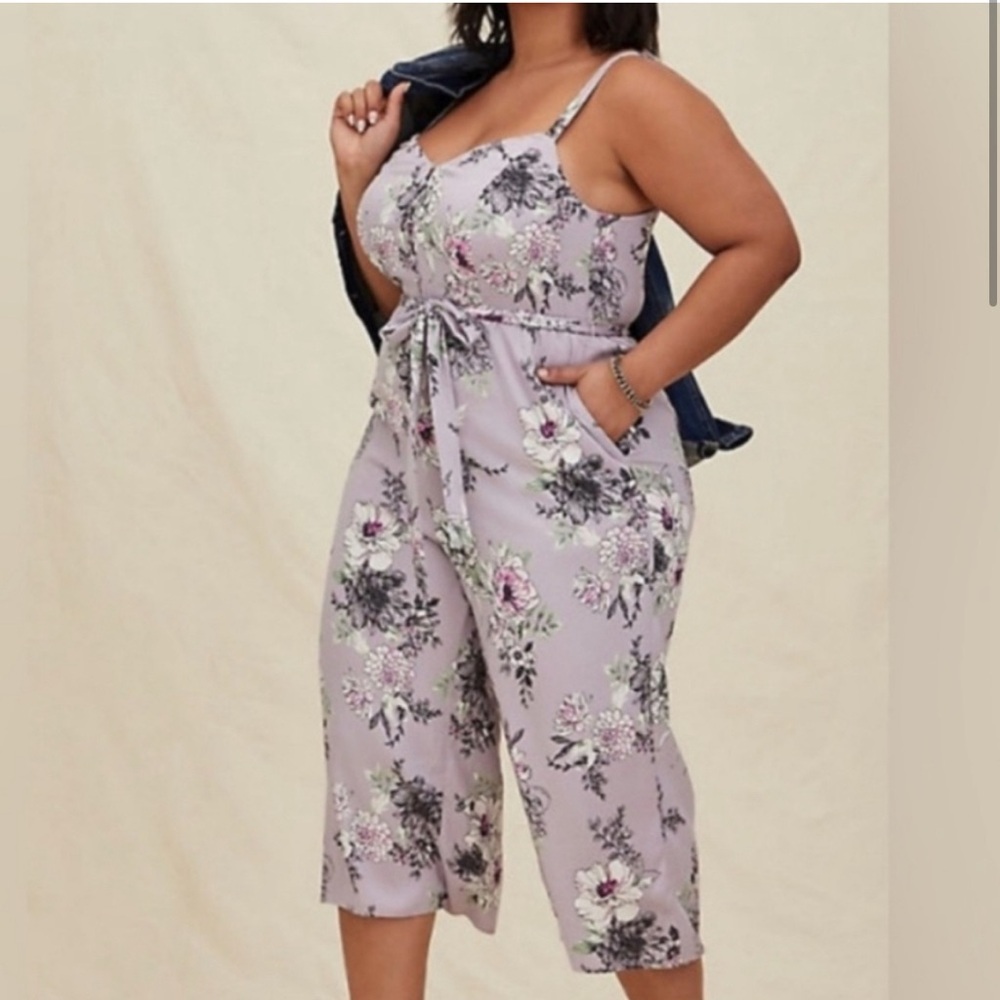 Torrid Lavender Floral Jumpsuit